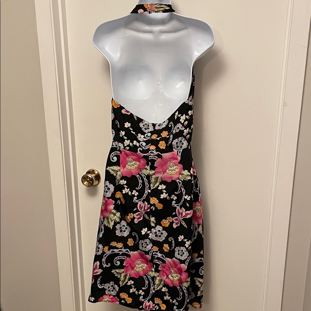 Holt Renfrew Silk Floral Halter Dress Size 8 - Picture 4 of 8